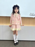 FIDQIOG國際品牌女童針織套裝2025新款小香風(fēng)毛衣開衫短裙潮 粉色 90 cm 曬單實(shí)拍圖