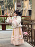 安妮優(yōu)兒（Anneyol）馬面裙女童漢服冬季2025新款古裝兒童秋冬裝國風(fēng)加厚旗袍裙拜年服 粉色 160 曬單實(shí)拍圖