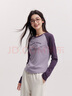 森馬（Semir）長(zhǎng)袖T恤女拼色插肩袖小狗套頭衫鹽系潮冬季抓毛衣服101724101010 曬單實(shí)拍圖