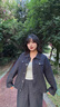 MsShe【仿牛仔套裝】大碼女裝2025秋裝胖mm格紋拼接外套闊腿長(zhǎng)褲 【襯衫+褲子】藏青藍(lán)色現(xiàn)貨 2XL 曬單實(shí)拍圖