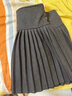 鹿珊伍針織百褶裙毛呢短裙防走光A字半身裙女秋冬季百搭灰色高腰裙子 毛呢百褶裙短裙【深灰色】 M 【建議90-100斤】 曬單實(shí)拍圖