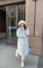 雅鹿時(shí)尚長(cháng)款羽絨服女2025新款加厚可拆卸連帽休閑百搭防寒保暖外套 冰川藍 M 【推薦105-120斤】 曬單實(shí)拍圖