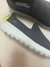 斯凱奇（Skechers）男鞋夏季透氣舒適一腳蹬休閑鞋輕便健步中老年百搭防滑運動(dòng)鞋 54609-黑色/灰色BKGY 39.5 曬單實(shí)拍圖
