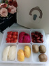 沃德百惠（WORTHBUY）冰箱收納盒肉類(lèi)冷凍分裝盒食品級保鮮盒食物專(zhuān)用儲藏盒一周備菜盒 米白蓋透明底-2800ml-六分格 曬單實(shí)拍圖
