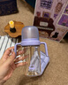 NOURI吸管杯奶瓶一歲以上直飲杯寶寶喝奶防嗆靜謐紫300ml直吸管 曬單實(shí)拍圖