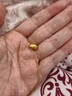 老鳳祥相思豆黃金吊墜女足金紅豆硬金掛墜項鏈生日情人節(jié)禮物送女友 足金吊墜約0.3-0.35g+S925銀鏈 曬單實拍圖