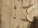 minibala巴拉嬰幼兒連體衣條紋背帶假兩件可外穿寶寶衣服新款2025秋新款 白咖色調00415 80cm 曬單實拍圖
