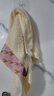 潔麗雅（Grace）純棉提花千鳥(niǎo)格小毛巾加厚吸水方巾口水巾 三條裝 米/蘭/紅 曬單實(shí)拍圖