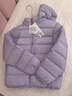 優(yōu)衣庫童裝男童女童高級輕型羽絨連帽外套帽子可拆卸471377 71 淺藍紫色 140 曬單實(shí)拍圖