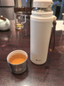 KOKUUN日本品牌保溫杯便攜錘紋水杯陶瓷內(nèi)膽茶水分離泡茶杯商務(wù)辦公杯 白色 500ml /毫升 曬單實(shí)拍圖