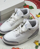 耐克（NIKE）女鞋Air Jordan3 AJ3潮流百搭復古運動(dòng)籃球鞋 CK9246-100 42.5 曬單實(shí)拍圖