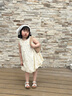 金日滿女童連衣裙夏季公主裙寶寶裙兒童裙子無袖花苞裙夏天童裝 杏色花苞裙 90 cm 曬單實(shí)拍圖