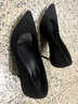 儷韻小屋（LiYunHouSe）尖頭細跟黑色淺口單鞋女202春夏季韓版絨面高跟鞋女43大碼 黑色細跟9厘米 43 曬單實(shí)拍圖