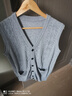 恒源祥春秋季中老年羊毛背心開(kāi)衫針織衫爸爸裝坎肩保暖馬甲無(wú)袖 曬單實(shí)拍圖