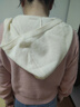 百圖（betu）女裝2025年冬季新款毛衣撞色連帽甜美風(fēng)潮流顯瘦上衣女2510T43 粉紅 M 曬單實(shí)拍圖