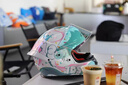 JDSJDS摩托車(chē)頭盔3C認證男女機車(chē)帥賽車(chē)安全四季全盔騎行藍牙耳機槽 彩虹騎士+贈黑色鏡片 M碼【54-55頭圍】 曬單實(shí)拍圖
