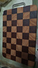 炊大皇家用切菜板砧板烏檀木橡膠木主廚棋盤(pán)格菜板38*26.5*2.5cm 曬單實(shí)拍圖