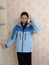 鴨鴨（YAYA）冰殼系列沖鋒衣羽絨服三合一短款2025冬季新款戶(hù)外運動(dòng)男女外套MS 波影藍色 L (175) 曬單實(shí)拍圖