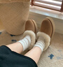 UGG【雙11搶先購】秋季新款女士厚底懶人毛毛鞋 1166733CHE|栗色40 曬單實(shí)拍圖