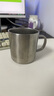 無印良品（MUJI）不銹鋼雙層馬克杯 大容量男女辦公學(xué)生水杯茶杯咖啡杯 銀色380ml 曬單實拍圖