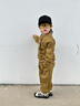 mlgt kids童裝男童套裝兒童春秋裝2025新款韓版衛(wèi)衣兩件套男孩運動裝 黃綠色 90 曬單實拍圖