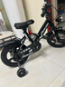 飛鴿兒童自行車(chē)3-6-10-12歲帶輔助輪小孩兒童折疊自行車(chē)腳踏單車(chē) 黑色 一體輪 避震前叉 后座版 14寸【適合90-125厘米】 曬單實(shí)拍圖