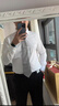 大碼白襯衫男士長(cháng)袖職業(yè)正裝免燙商務(wù)工作服結婚伴郎短袖西裝襯衣 白色升級款 42 /3XL(150-160斤) 曬單實(shí)拍圖