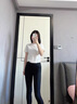 拉夏貝爾短袖t恤女夏季新款圓領(lǐng)純色百搭打底衫內搭基礎款上衣 白色 S 曬單實(shí)拍圖