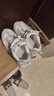 斯凱奇（Skechers）女鞋秋冬小白熊休閑鞋子厚底增高百搭運動軟底老爹鞋99999863 白色/海軍藍色/WNV 37.5 曬單實拍圖