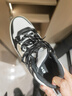 特步（XTEP）板鞋女2023新款秋冬中高幫女子運動(dòng)籃球文化鞋977318310066 黑/帆白 38 曬單實(shí)拍圖
