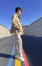 奧康板鞋男鞋秋季2025新款厚底增高百搭休閑鞋男士透氣輕便潮鞋子男 米黃 41 曬單實(shí)拍圖