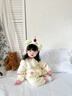迪士尼（Disney）嬰兒衣服春秋冬新款連體衣棉保暖六個(gè)月寶寶秋裝女寶夾棉睡衣秋 草莓公主 73cm 曬單實(shí)拍圖