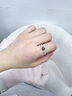 中國黃金轉運珠銀戒指女和田玉求婚戒結婚紀念日戒指禮物送老婆女友生日 和田玉轉運珠戒指 曬單實(shí)拍圖