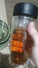 希樂(lè )玻璃杯雙層玻璃水杯高顏值男士商務(wù)辦公茶水分離杯便攜泡茶杯子 曬單實(shí)拍圖