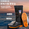 百舸 工地雨鞋男 中筒防滑防汛雨靴 牛筋底加厚耐磨透氣 41 曬單實(shí)拍圖