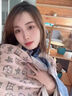GIAVENTOLA圍巾女秋冬季2025新款圍脖女披肩加厚保暖輕奢生日禮物送女友老婆 粉色【精致禮盒裝】 曬單實(shí)拍圖