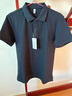 【阿瑪尼制造商】抗菌短袖POLO衫男女270G重磅商務(wù)上衣通勤T恤 藏青色 XL 曬單實(shí)拍圖