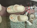 名創(chuàng)優(yōu)品（MINISO）洞洞鞋男女夏季外穿涼鞋防滑厚底踩屎感包頭涼拖鞋 卡其+海洋星星 曬單實拍圖