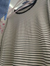 佐丹奴T恤女純棉航海系撞色條紋圓領(lǐng)七分袖上衣女13325213 曬單實(shí)拍圖