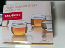 金灶（KAMJOVE） 玻璃茶杯套裝 辦公茶杯水杯花茶杯 帶把小杯子耐熱玻璃品茗杯 4小杯K-105【80ml】 曬單實(shí)拍圖