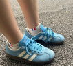 adidas「T頭鞋」STADT經(jīng)典時(shí)尚薄底運動(dòng)板鞋男女阿迪達斯三葉草   藍色/亮白/漢玉白   41 曬單實(shí)拍圖