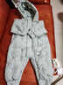 乖奇熊三防嬰幼兒羽絨服連體衣秋冬季保暖防風(fēng)寶寶連帽哈衣鴨絨秋冬裝 晨霧綠/冬日童話(huà) 80cm 曬單實(shí)拍圖