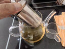 沁心茶壺套裝玻璃家用煮泡茶耐熱加厚耐高溫燒水壺茶水分離養生壺 沁心鋼漏壺600ML+2耐熱杯100ML 曬單實(shí)拍圖