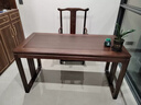 新中式實(shí)木書(shū)桌寫(xiě)毛筆字家用書(shū)法桌烏金木寫(xiě)字臺桌面毛筆練字桌子 [烏金木]帶抽書(shū)桌|四色可選(贈筆 單桌 120x58x75cm 曬單實(shí)拍圖