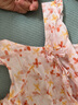 貝瑞加（Babyprints）女童連衣裙夏季小女孩純棉公主裙無(wú)袖碎花裙子甜美背心裙 粉110 曬單實(shí)拍圖