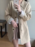 熙世界卡其色風(fēng)衣女2025秋季新款今年流行通勤小個子中長款外套 卡其色 L 曬單實拍圖