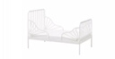 宜家（IKEA）MINNEN米隆兒童鐵藝床伸縮加長(cháng)公主床可伸縮公主床家用 白色+可加長(cháng)床袋裝彈簧床墊 80x200cm 曬單實(shí)拍圖