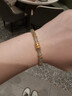 中國黃金（CHINA GOLD）小蠻腰黃金手鏈女士足金和田玉手串中秋節禮物送女友老婆生日結婚 京速達-足金小蠻腰和田玉手串 曬單實(shí)拍圖
