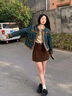 艾柔丹2025年冬季新款復古小香風(fēng)仿羊羔毛牛仔外套女裝短款氣質(zhì)保暖上衣 藍色 L 曬單實(shí)拍圖