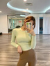 NEVER ME瑜伽服女運動(dòng)套裝秋冬長(cháng)袖速干女士健身服跑步普拉提訓練服兩件套 曬單實(shí)拍圖